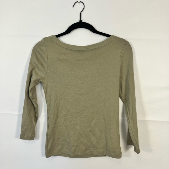 KOTN Women's Boatneck 3/4 Sleeve Top in Desert - Picture 2 of 2